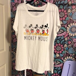 Disney White Tee with Mickey Mouse Design